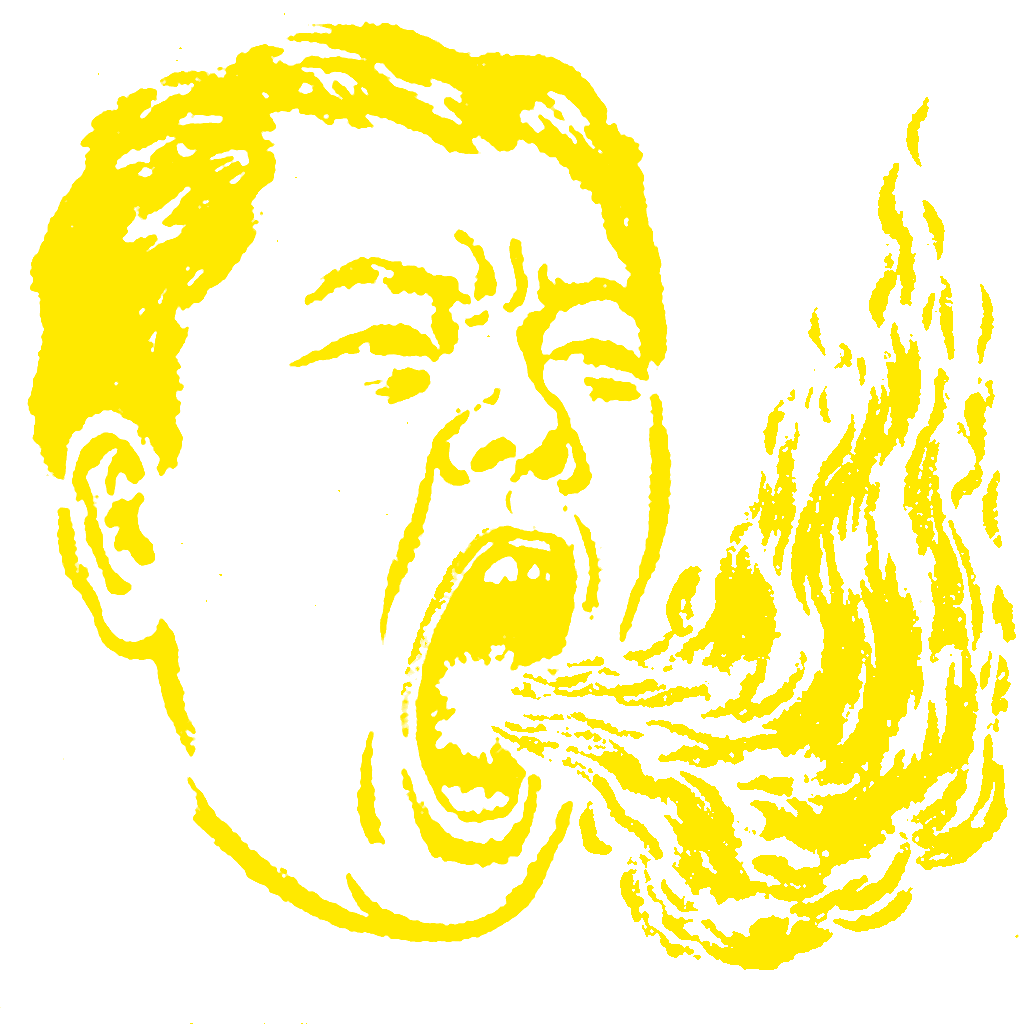 Fire-breathing face